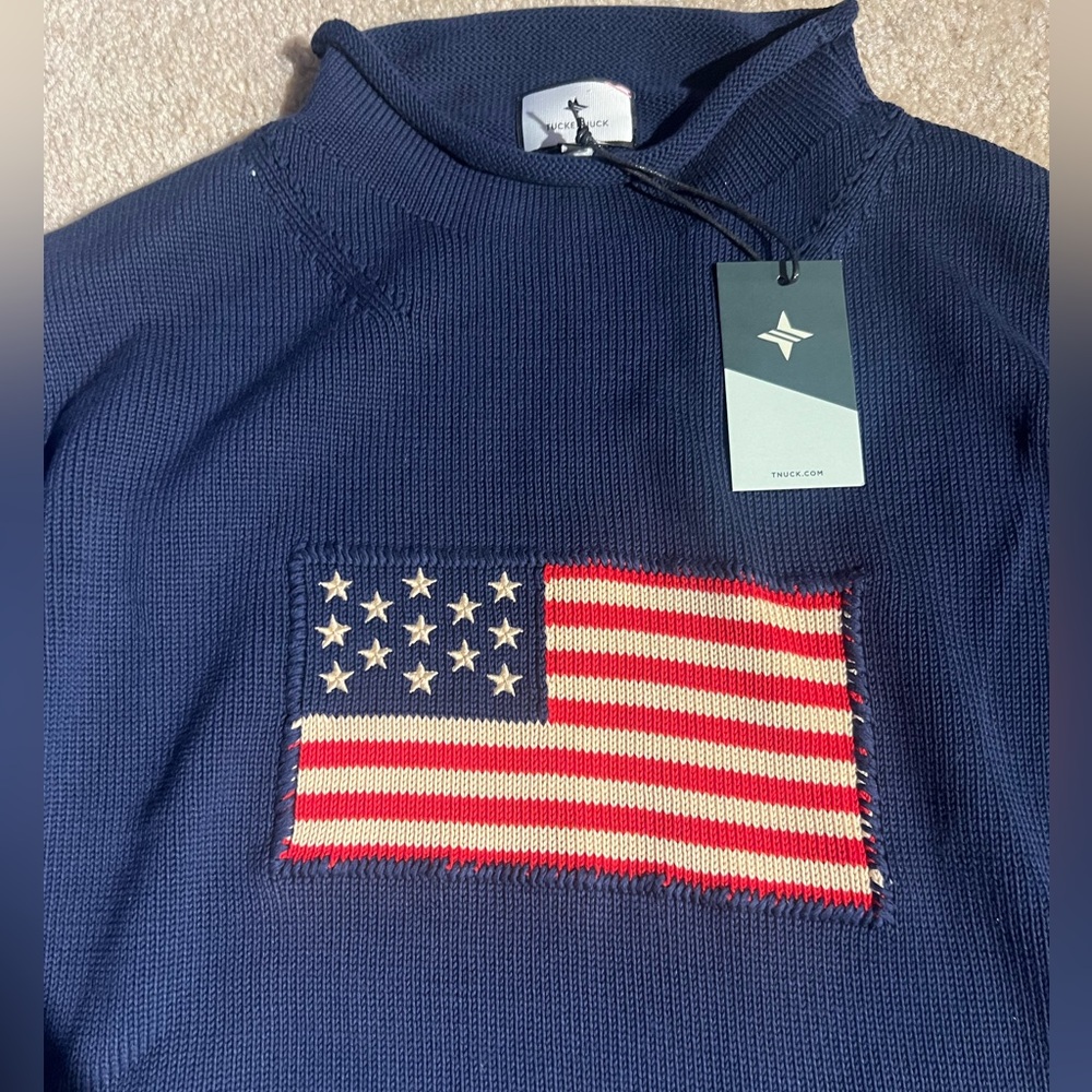 NWT Tuckernuck Navy Americana Sweater - Size XL - Picture 14 of 15